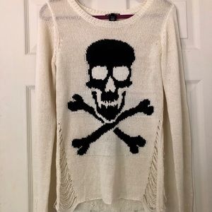 Skull and crossbones knit sweater